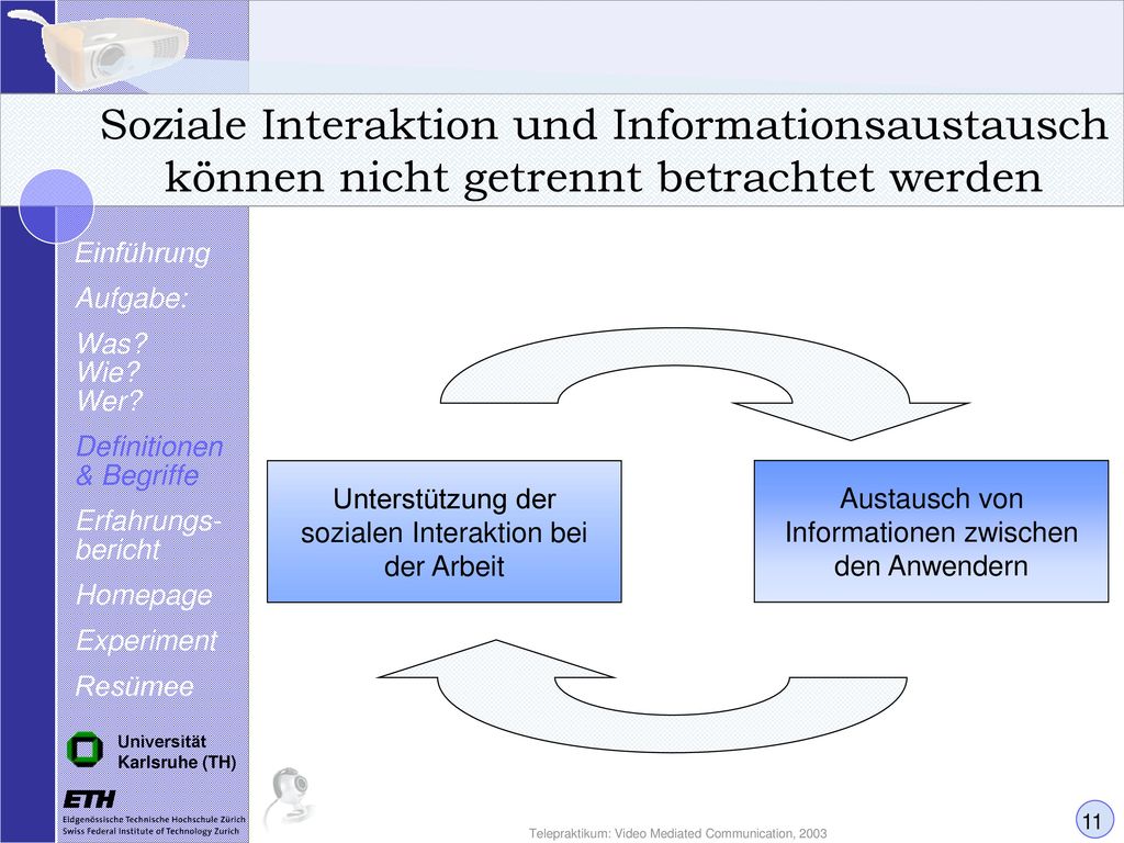 Soziale Interaktion und Informationsaustausch können nicht getrennt betrachtet werden