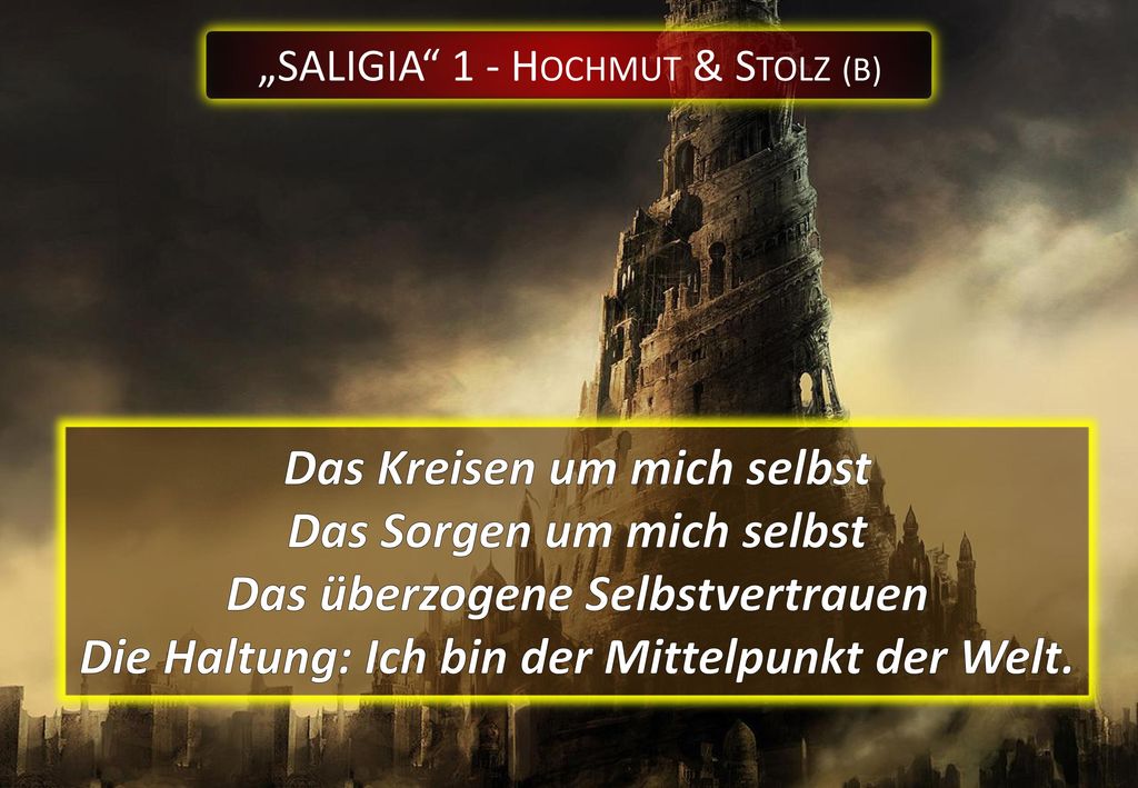 Das Kreisen um mich selbst Das Sorgen um mich selbst