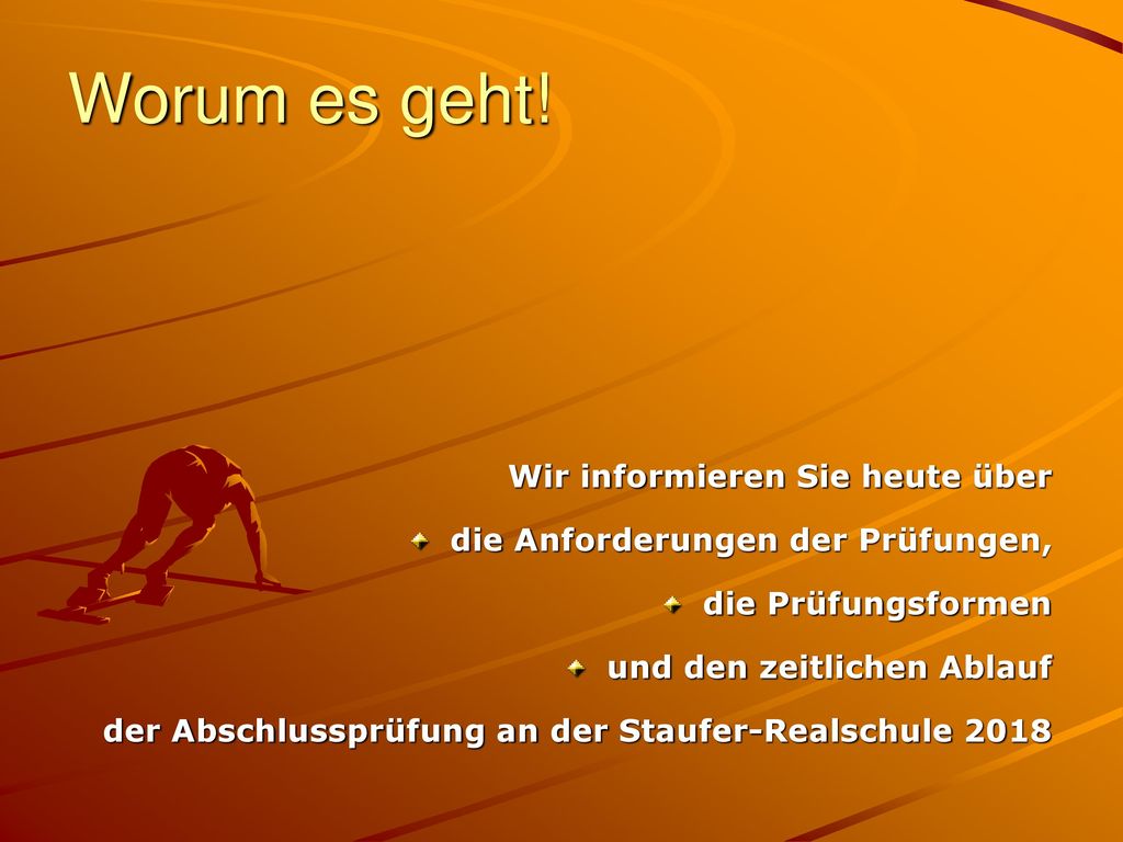 Worum es geht! Wir informieren Sie heute über