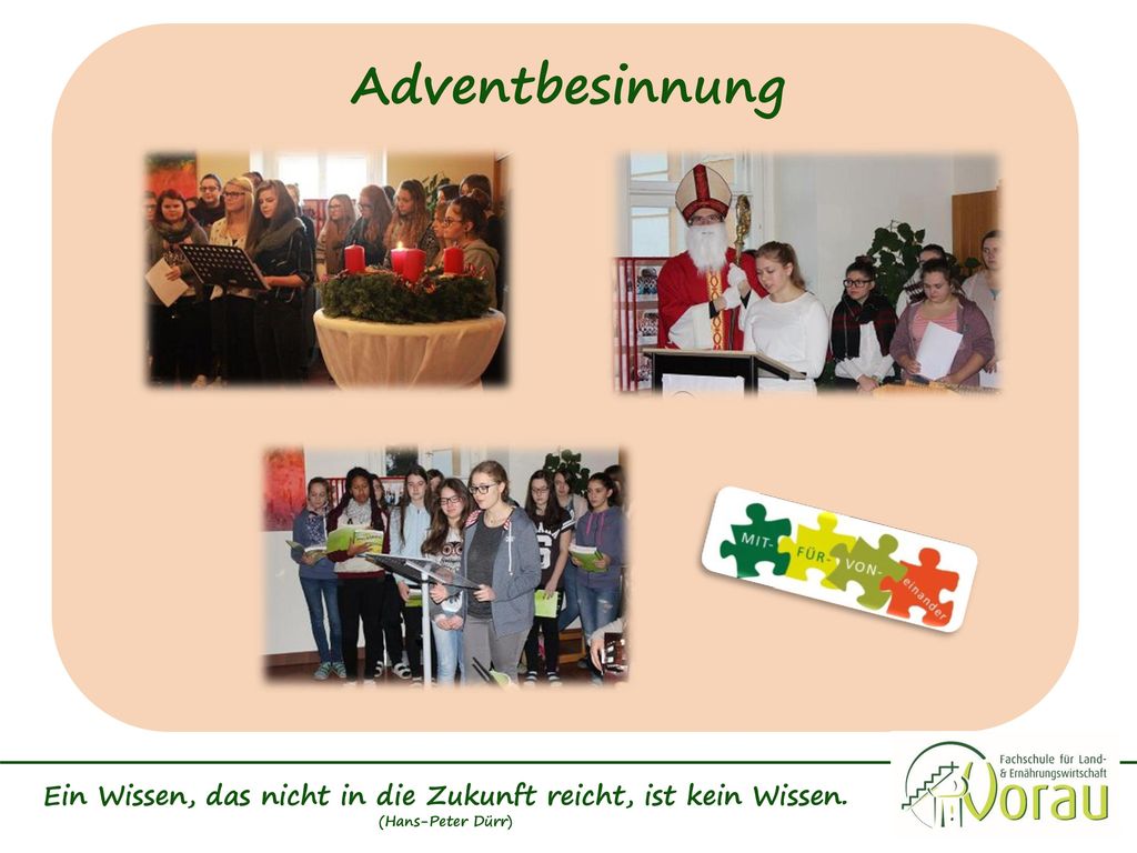 Ein Wissen, das nicht in die Zukunft reicht, ist kein Wissen.