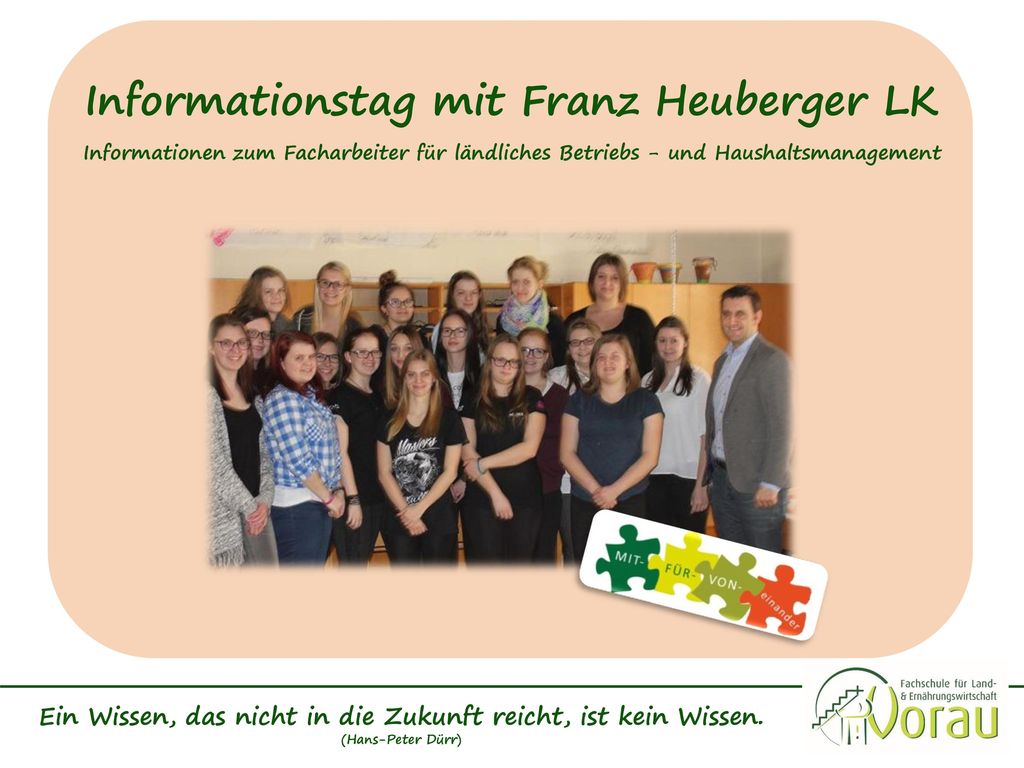 Ein Wissen, das nicht in die Zukunft reicht, ist kein Wissen.