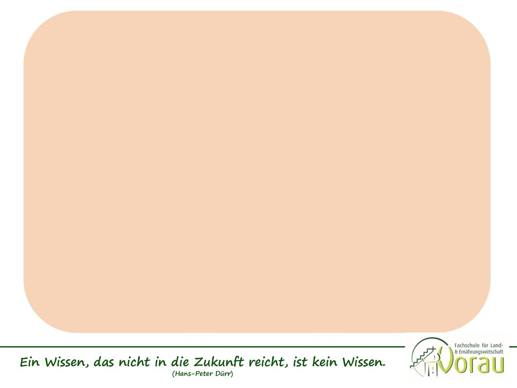 Ein Wissen, das nicht in die Zukunft reicht, ist kein Wissen.