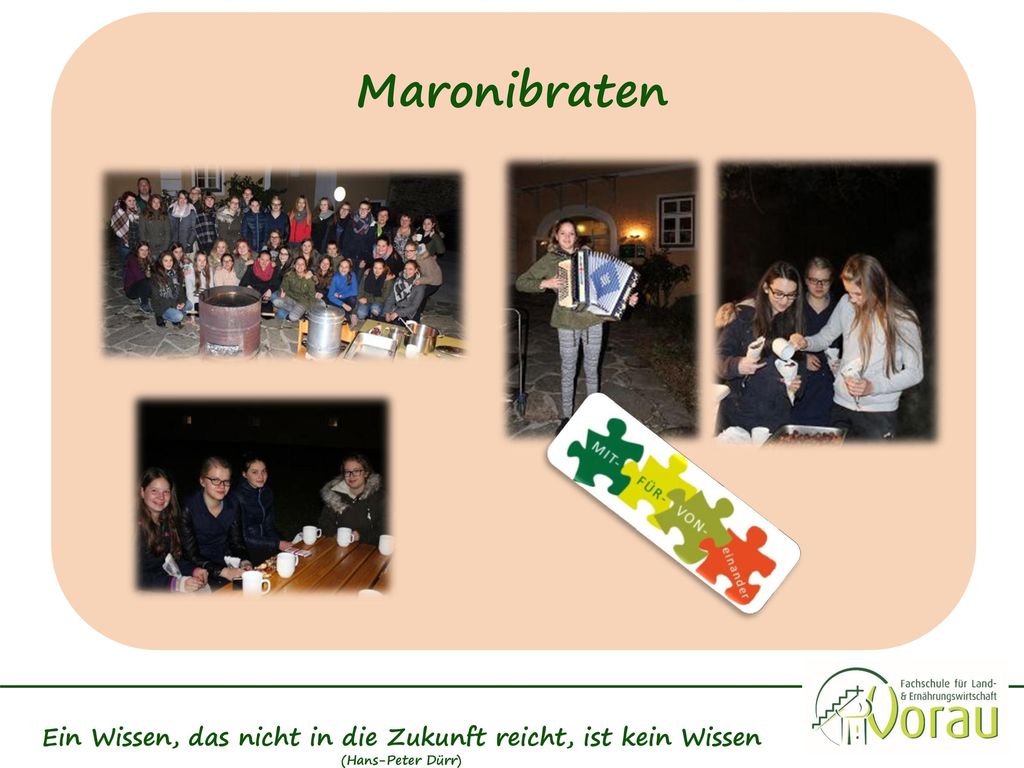 Ein Wissen, das nicht in die Zukunft reicht, ist kein Wissen