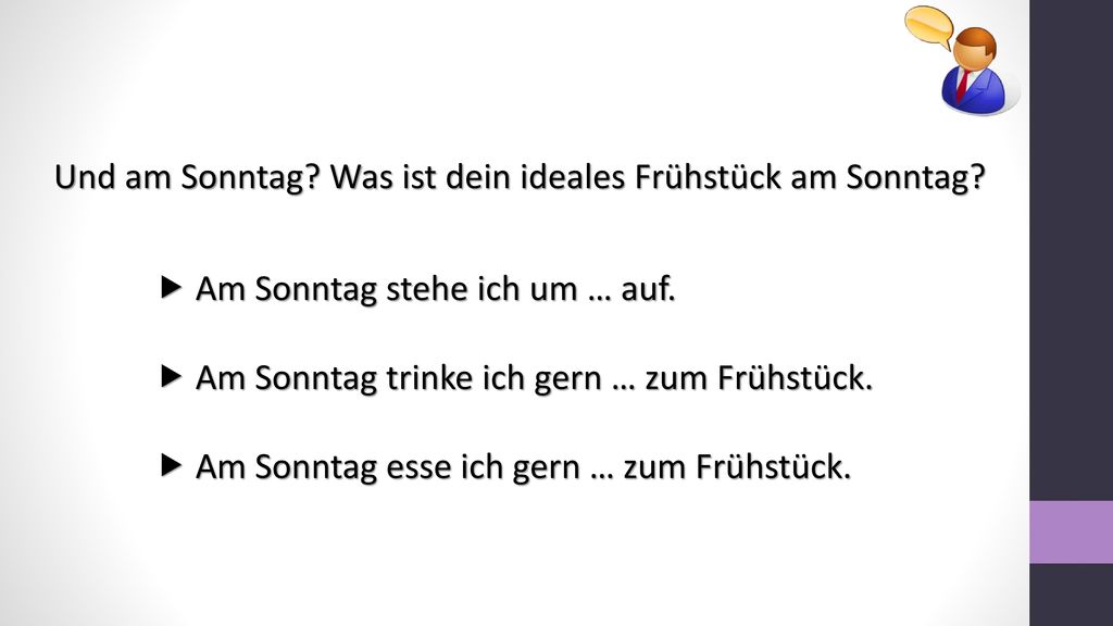 Und am Sonntag Was ist dein ideales Frühstück am Sonntag
