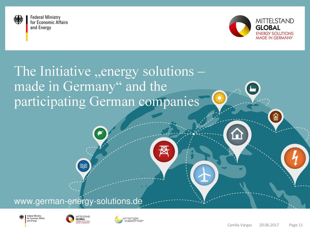 The Initiative „energy solutions – made in Germany and the participating German companies