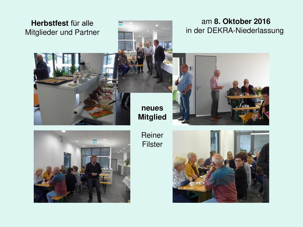Mitglieder und Partner am 8. Oktober 2016 in der DEKRA-Niederlassung