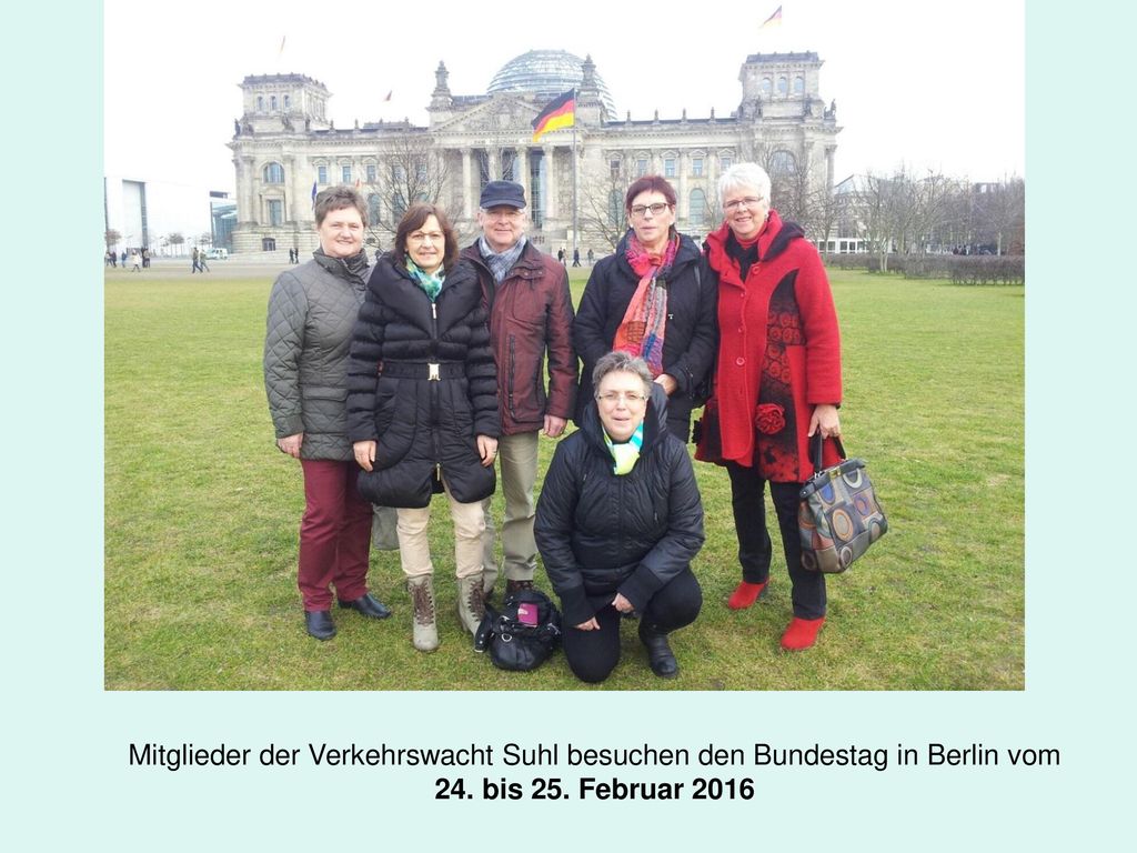 Mitglieder der Verkehrswacht Suhl besuchen den Bundestag in Berlin vom