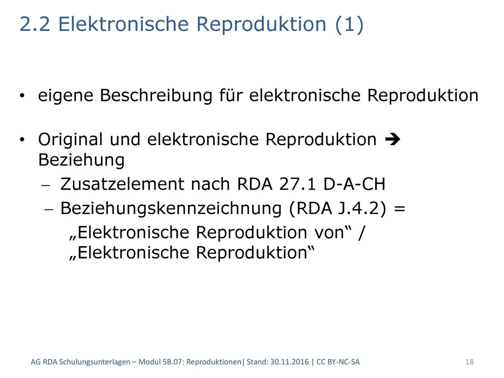 2.2 Elektronische Reproduktion (1)