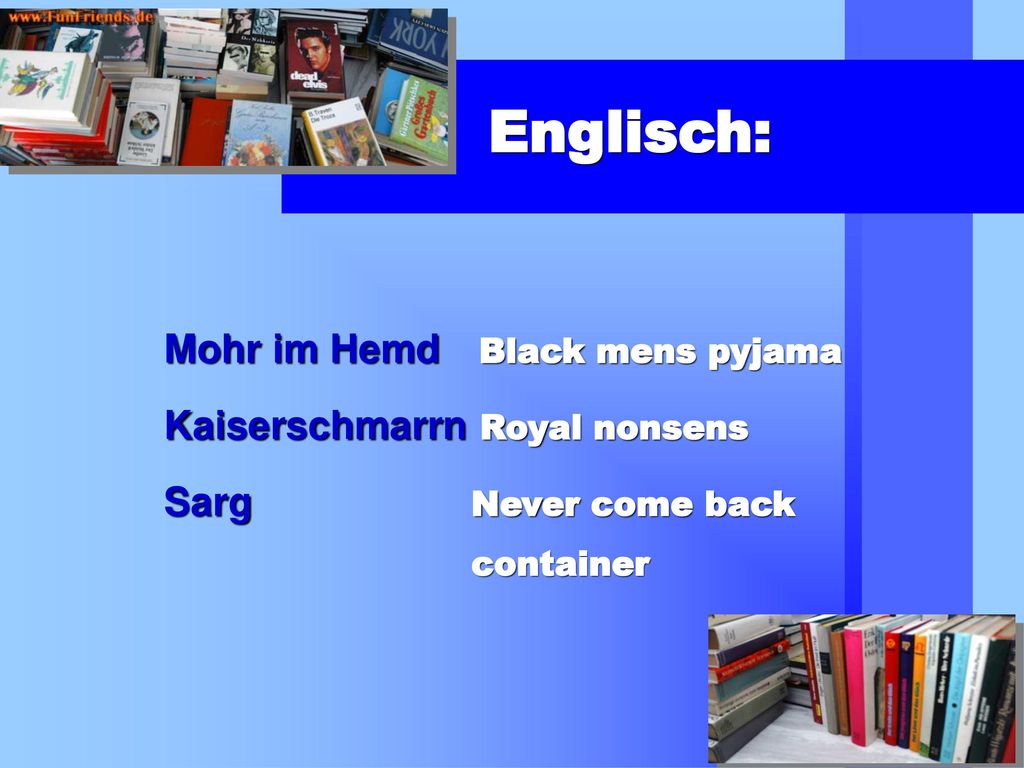 Englisch: Mohr im Hemd Black mens pyjama Kaiserschmarrn Royal nonsens