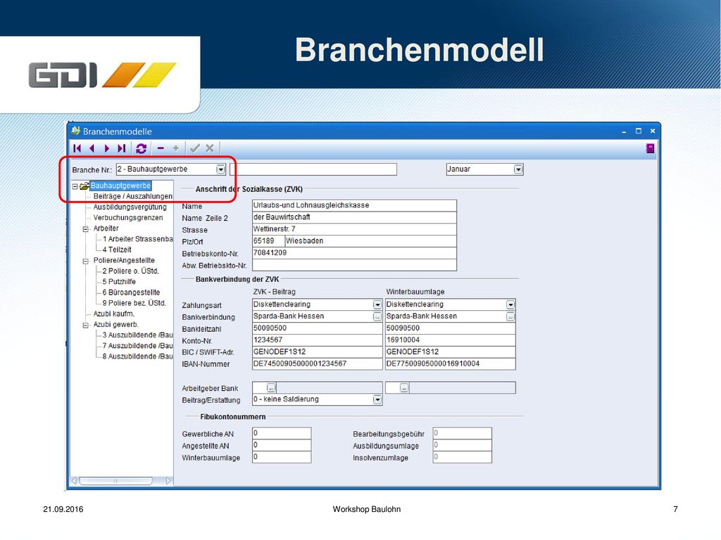 Branchenmodell Ein Branchenmodell ist Grundvoraussetzung für die Anlage von Arbeitszeitmodellen und damit auch für die Stundenerfassung.