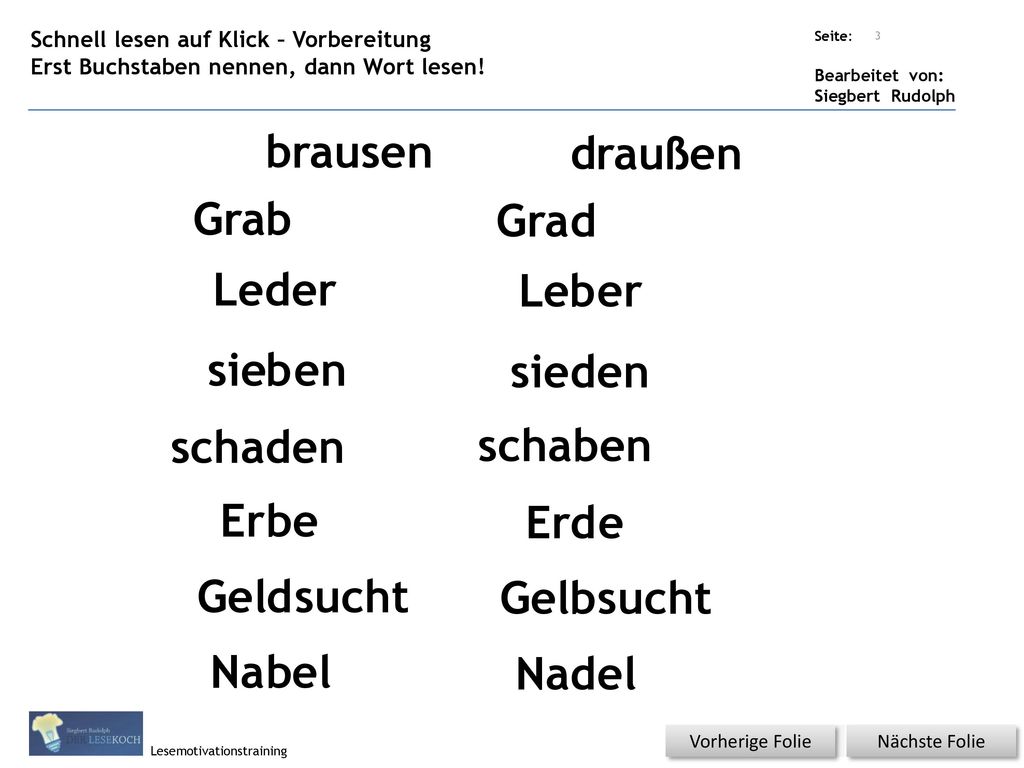 b rausen d raußen Gra b Gra d Le er d Le er b sie en b sie en d