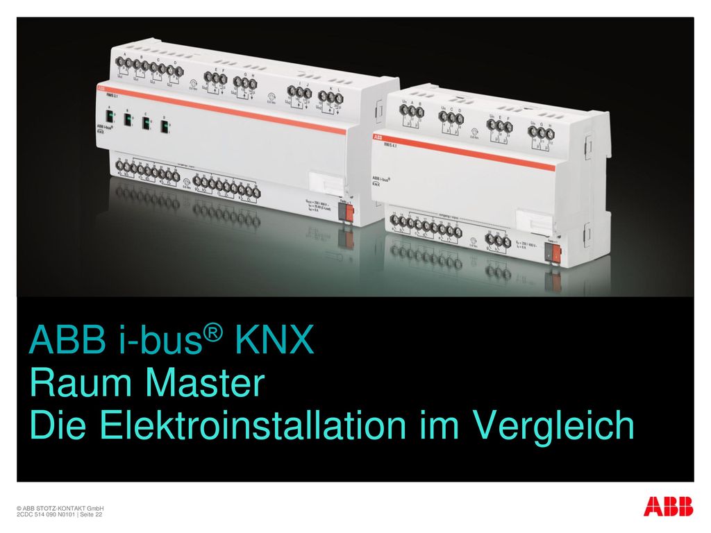 ABB i-bus® KNX Raum Master Die Elektroinstallation im Vergleich