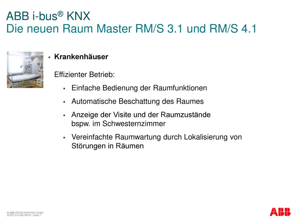 ABB i-bus® KNX Die neuen Raum Master RM/S 3.1 und RM/S 4.1