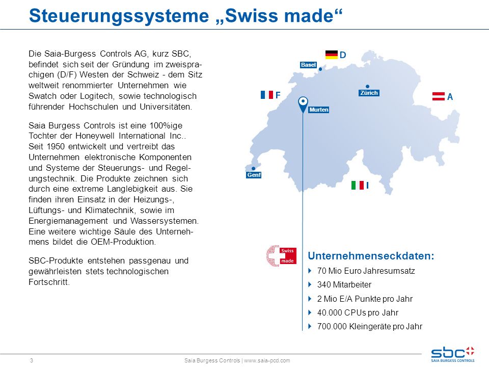 Steuerungssysteme „Swiss made