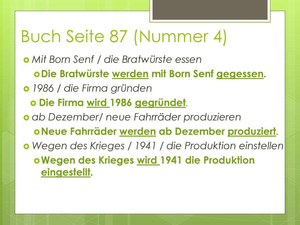 Buch Seite 87 (Nummer 4) Mit Born Senf / die Bratwürste essen