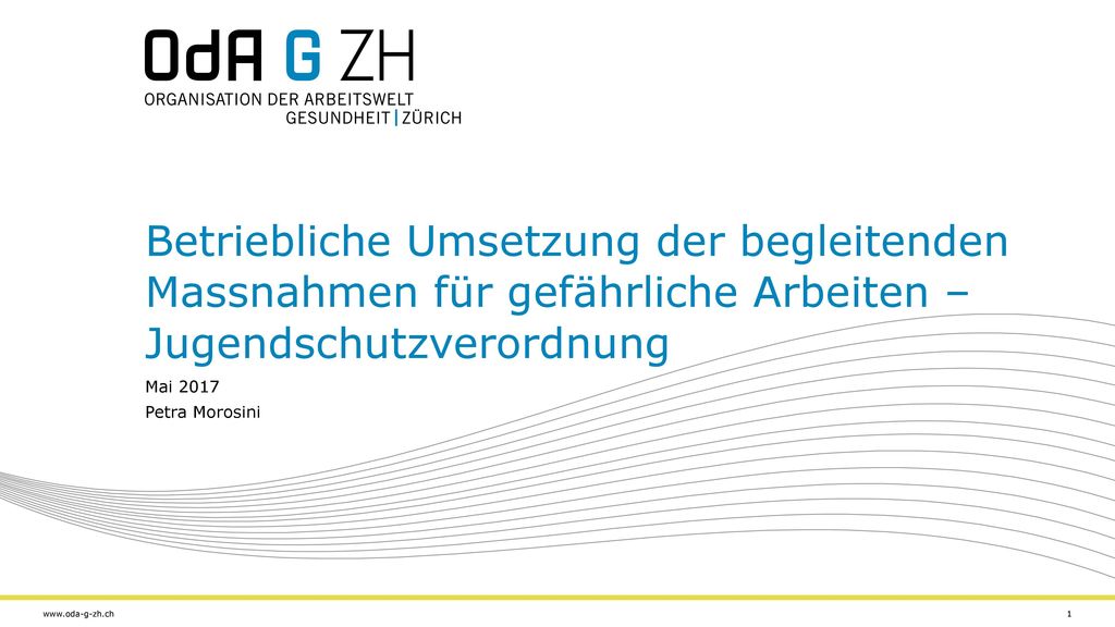 Betriebliche Umsetzung der begleitenden Massnahmen für gefährliche Arbeiten – Jugendschutzverordnung