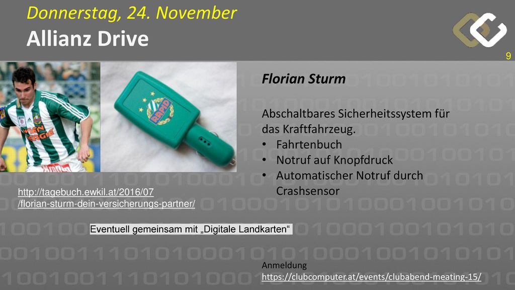 Donnerstag, 24. November Allianz Drive