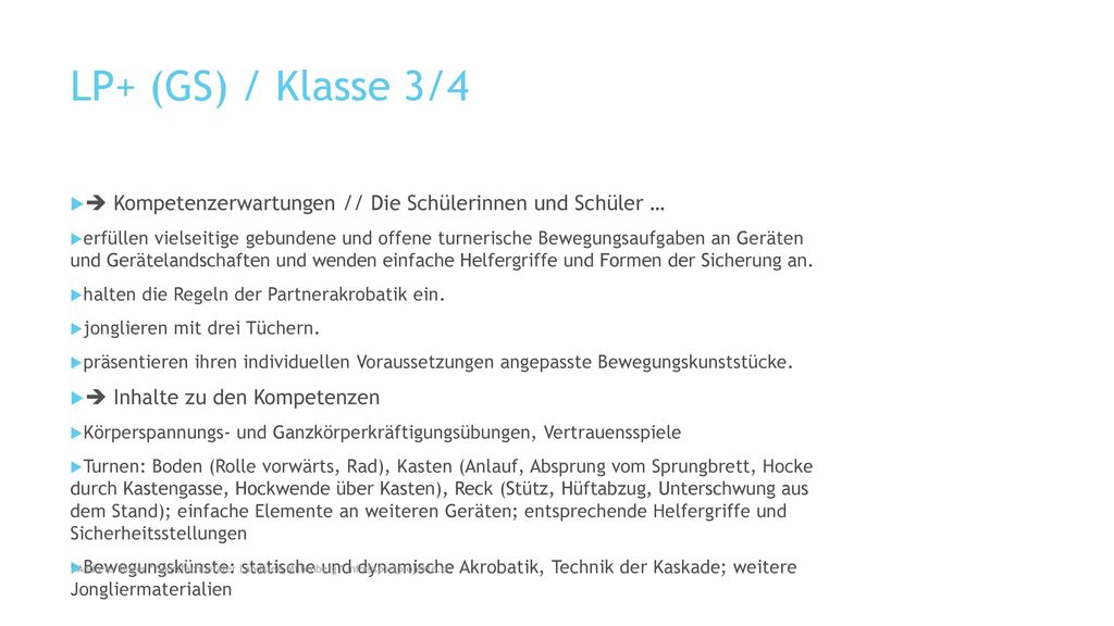 LP+ (GS) / Klasse 3/4  Kompetenzerwartungen // Die Schülerinnen und Schüler …