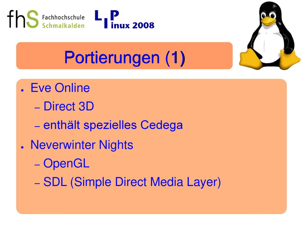 Portierungen (1) Eve Online Direct 3D enthält spezielles Cedega