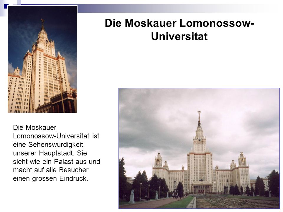 Die Moskauer Lomonossow-Universitat