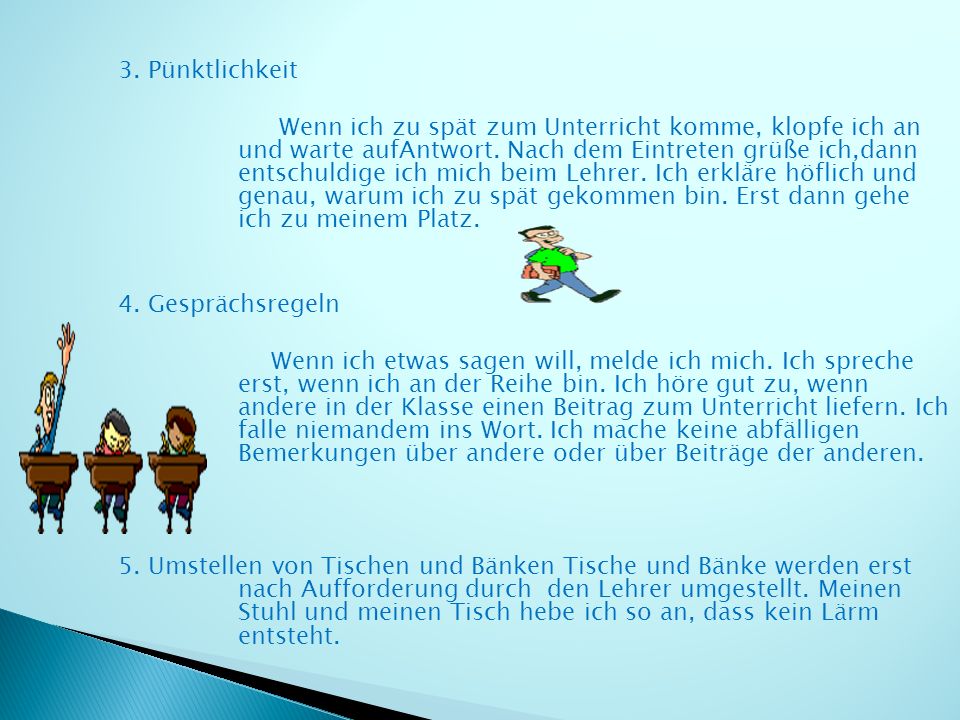 3. Pünktlichkeit