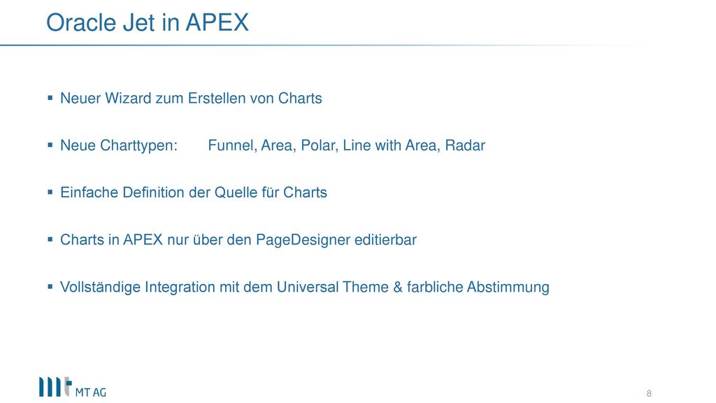 Oracle Jet in APEX Neuer Wizard zum Erstellen von Charts