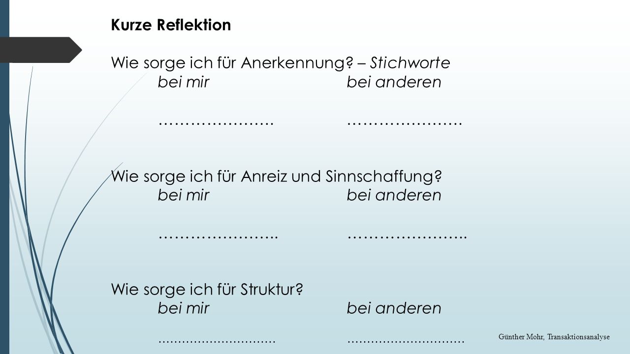 Wie sorge ich für Anerkennung – Stichworte bei mir bei anderen