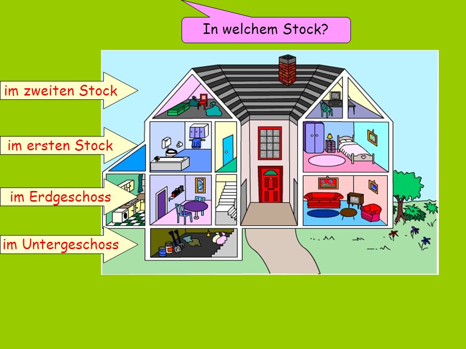 In welchem Stock im zweiten Stock im ersten Stock im Erdgeschoss im Untergeschoss