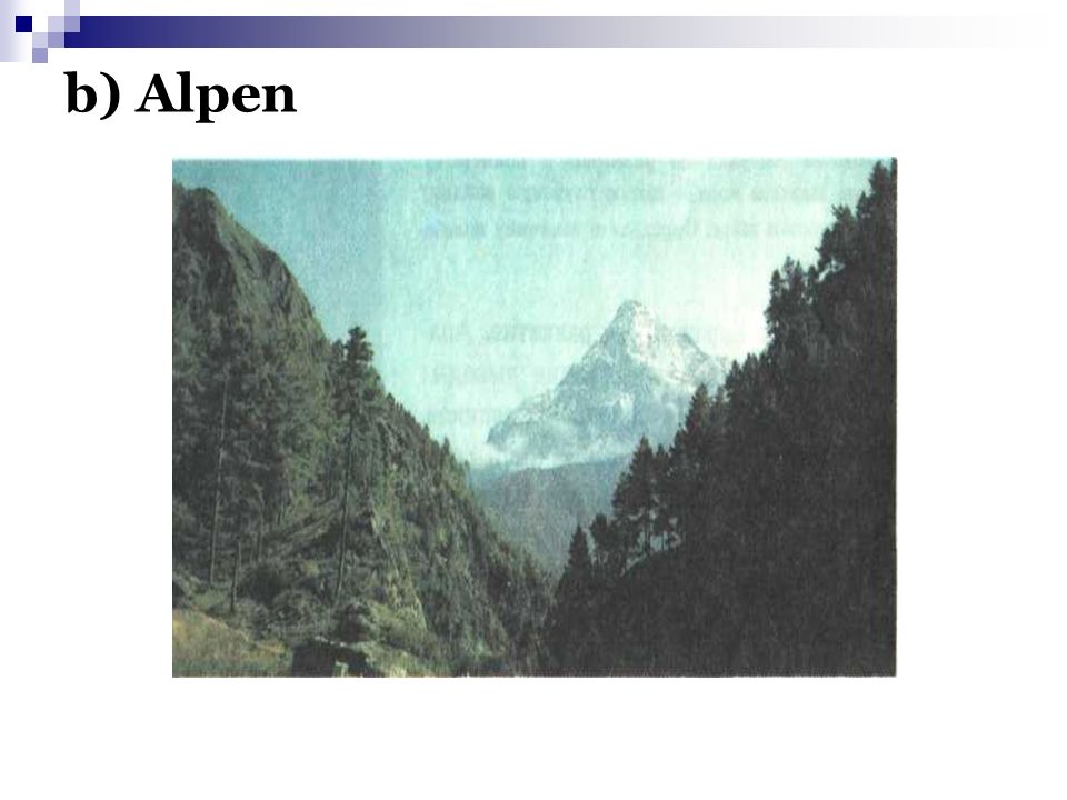 b) Alpen