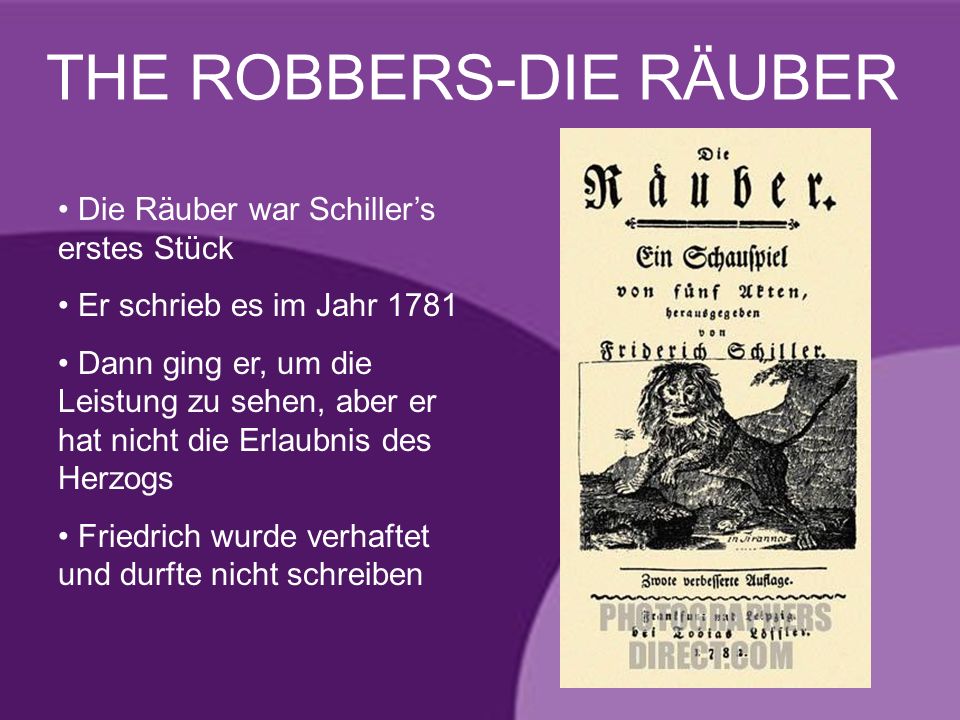 THE ROBBERS-DIE RÄUBER