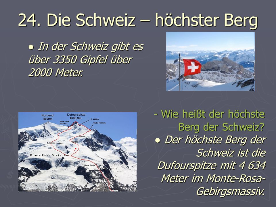 24. Die Schweiz – höchster Berg
