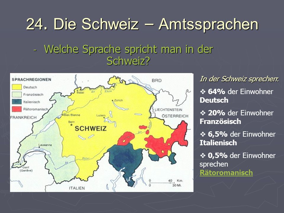 24. Die Schweiz – Amtssprachen