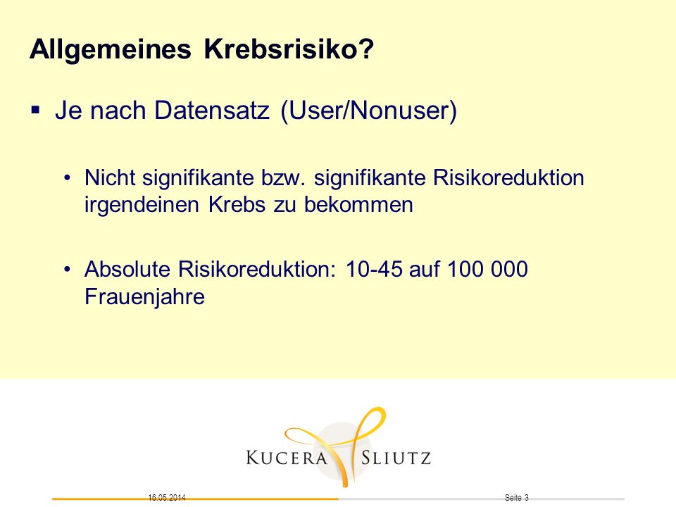 Allgemeines Krebsrisiko