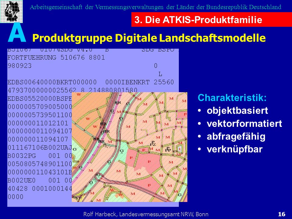 A Produktgruppe Digitale Landschaftsmodelle