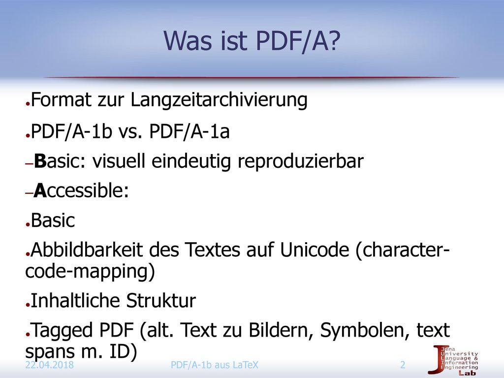 Was ist PDF/A Format zur Langzeitarchivierung PDF/A-1b vs. PDF/A-1a