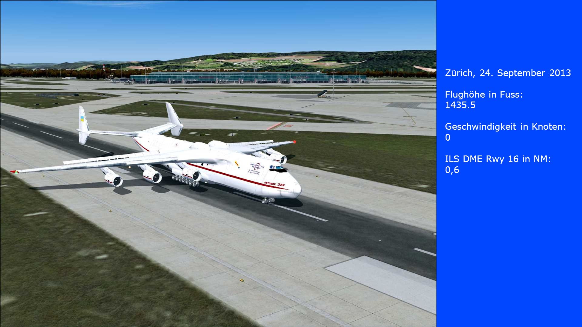 Zürich, 24. September 2013 Flughöhe in Fuss: Geschwindigkeit in Knoten: ILS DME Rwy 16 in NM: