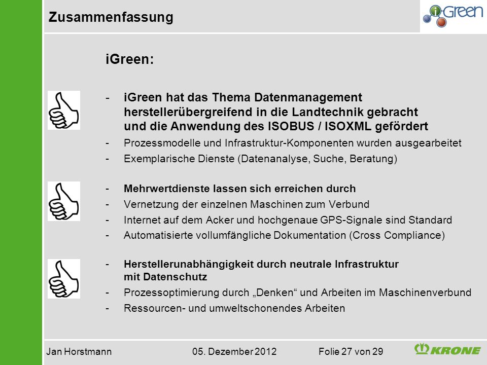 Jan Horstmann 05. Dezember 2012 Folie 27 von 29