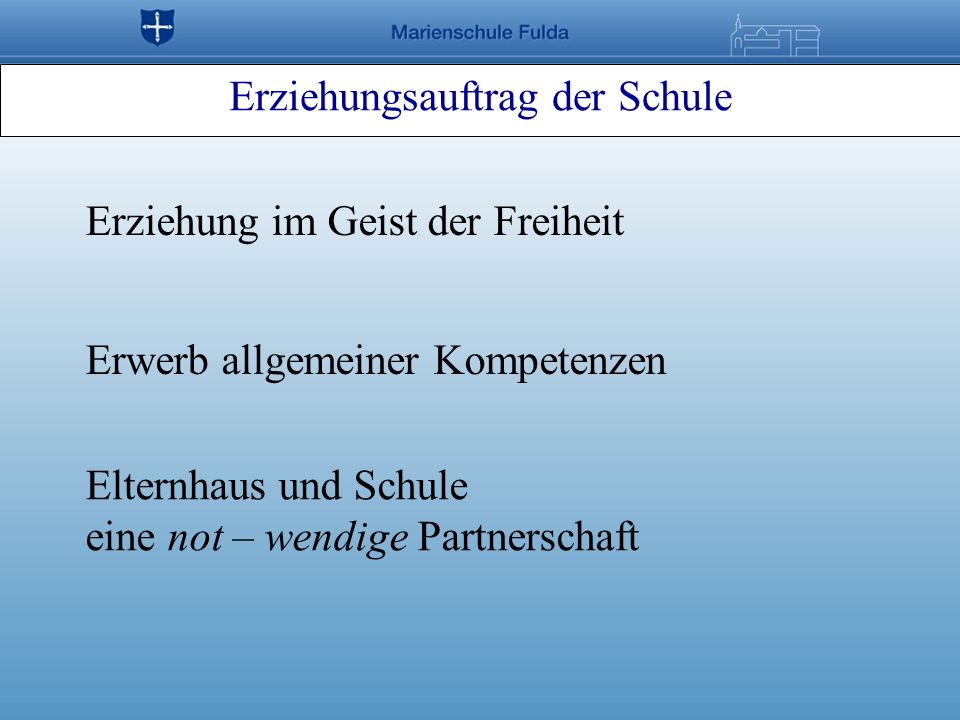 Erziehungsauftrag der Schule