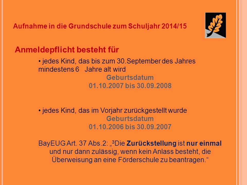Anmeldepflicht besteht für