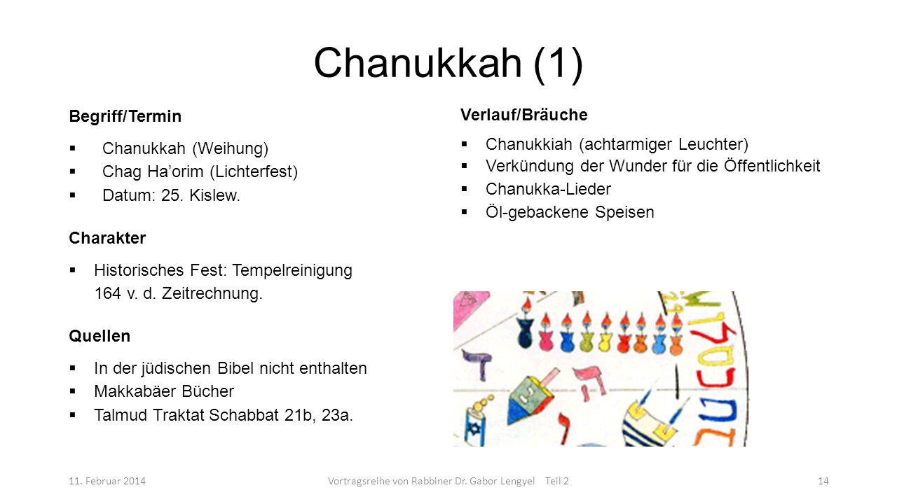 Vortragsreihe von Rabbiner Dr. Gabor Lengyel Teil 2