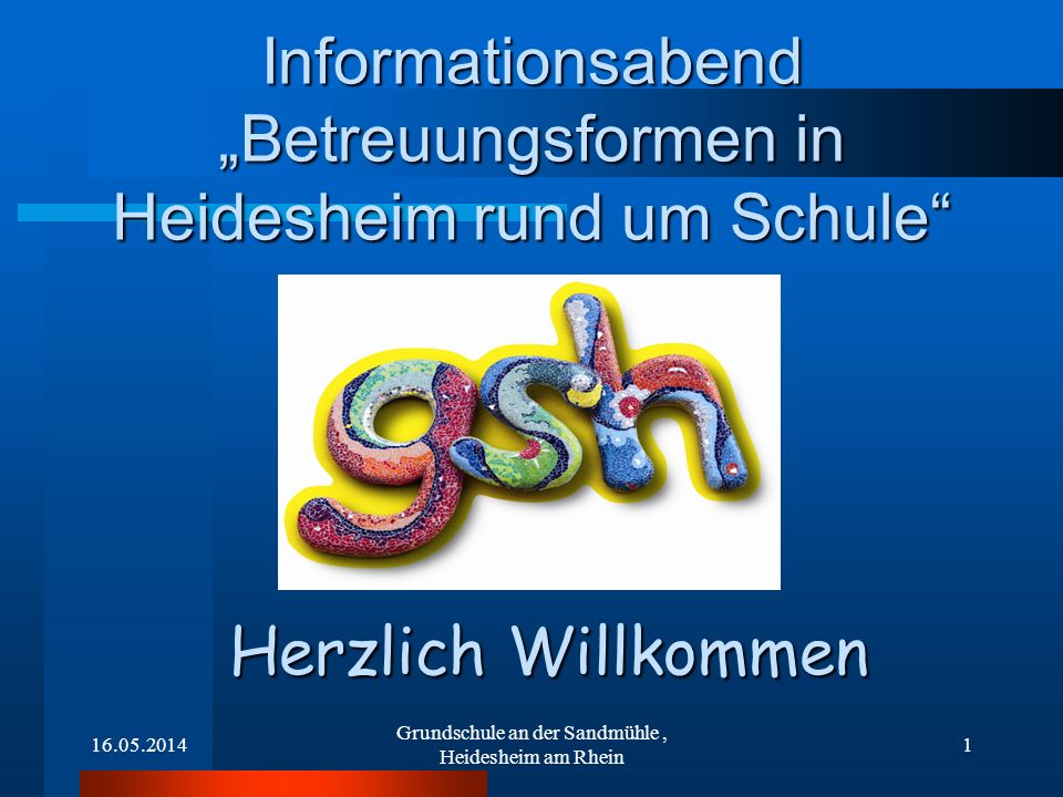 Informationsabend „Betreuungsformen in Heidesheim rund um Schule