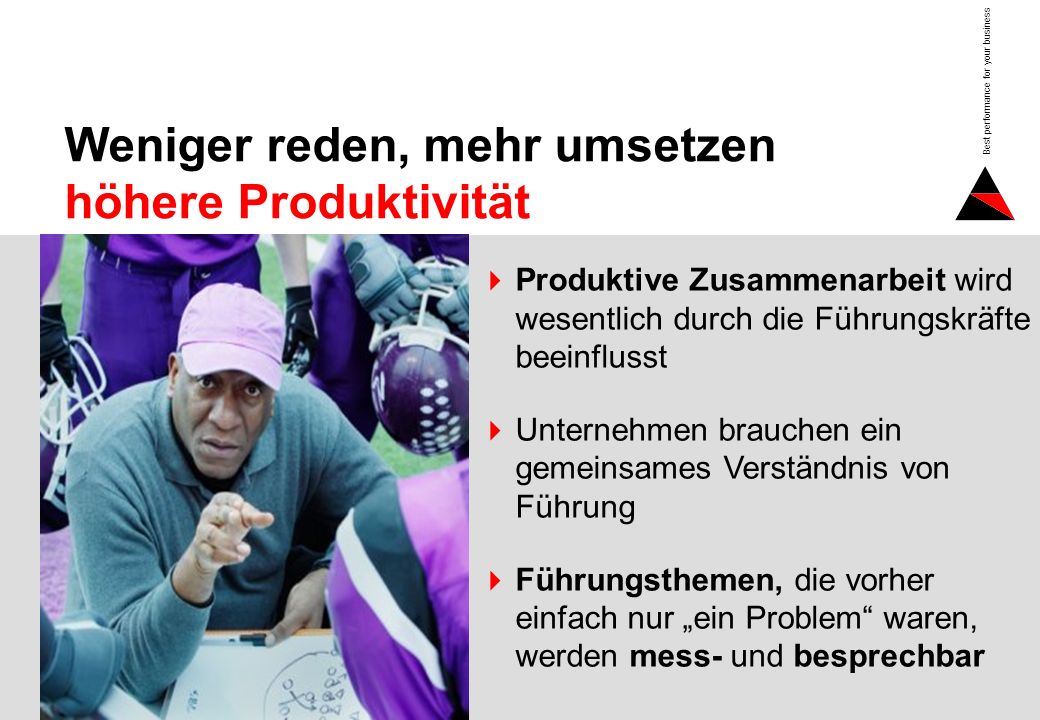 Weniger reden, mehr umsetzen höhere Produktivität