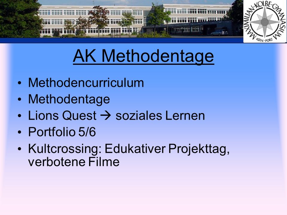AK Methodentage Methodencurriculum Methodentage