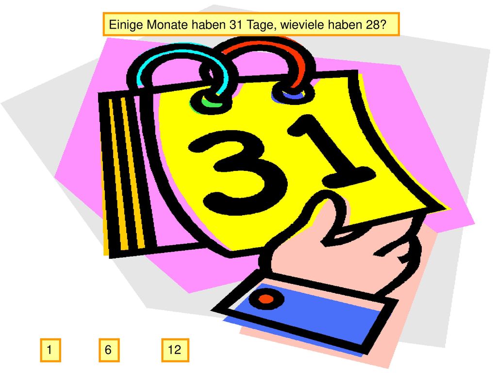 Einige Monate haben 31 Tage, wieviele haben 28