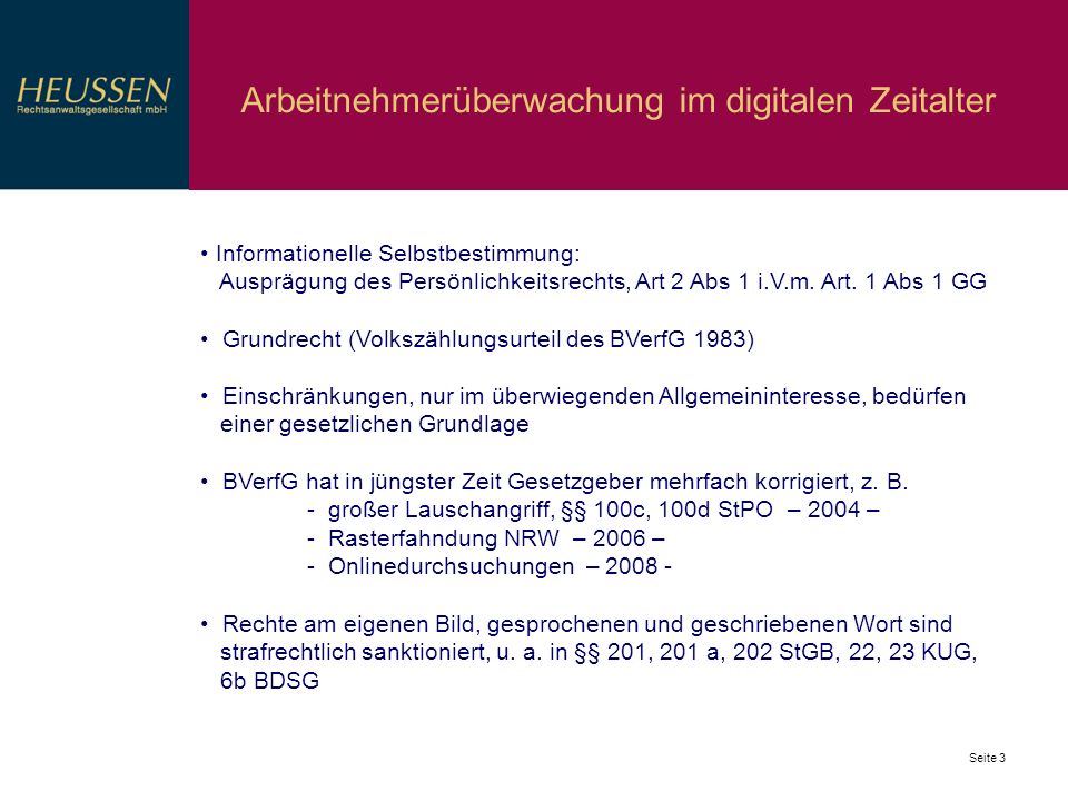 Arbeitnehmerüberwachung im digitalen Zeitalter