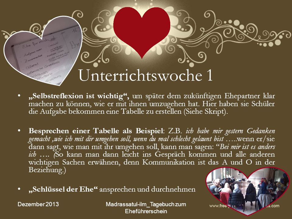 Madrassatul-ilm_Tagebuch zum Eheführerschein