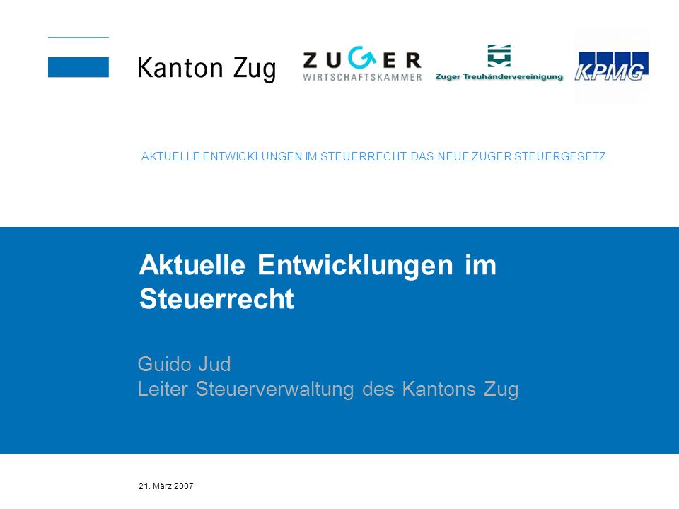 Aktuelle Entwicklungen im Steuerrecht