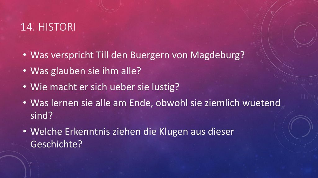 14. Histori Was verspricht Till den Buergern von Magdeburg