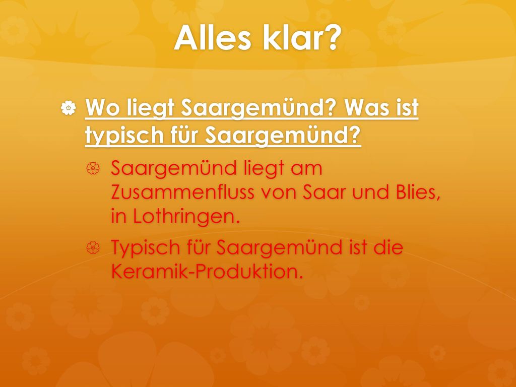 Alles klar Wo liegt Saargemünd Was ist typisch für Saargemünd