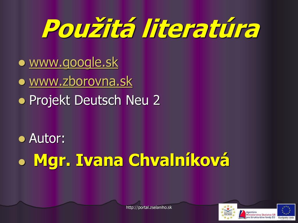 Použitá literatúra     Projekt Deutsch Neu 2